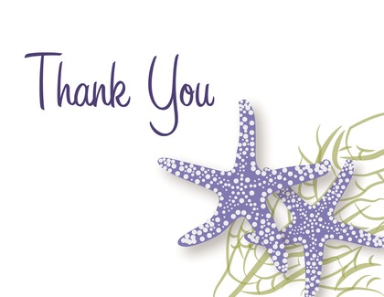 Slate Blue Starfish Thank You Cards