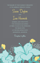 Contrast Colored Hibiscus Tropical Wedding Invitations