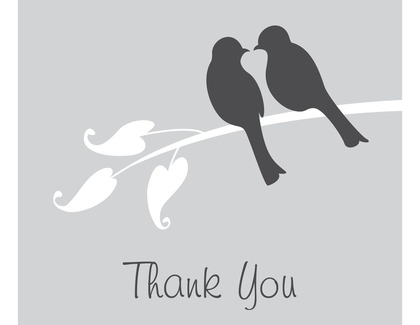 Grey Lovely Wedding Birds Stickers