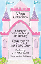 Pink Bounce Castle Invitations