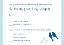 Blue Lovely Birds RSVP Cards