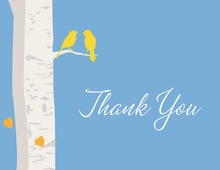 Blue Lovely Birds Thank You Cards