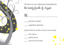 Night Swirl Black RSVP Cards