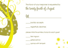 Night Swirl Green Lime RSVP Cards