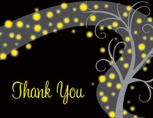 Night Swirl Black Thank You Cards