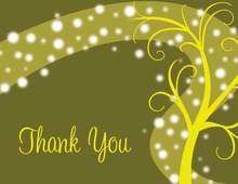 Night Swirl Green Lime Thank You Cards
