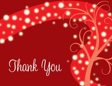 Night Swirl Red Thank You Cards