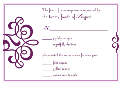 Classic Graceful Flourish Invitations