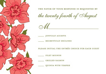 Floral Soire Green RSVP Cards