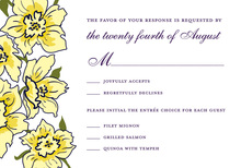 Floral Soire Purple RSVP Cards