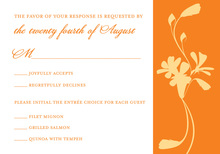 Subtle Orange Bouquet RSVP Cards