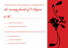 Subtle Red Bouquet RSVP Cards