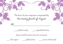 Grape Vine Lavender RSVP Cards