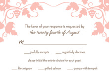 Grape Vine Pink RSVP Cards