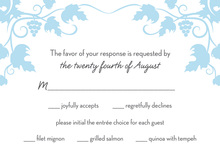 Grape Vine Blue RSVP Cards