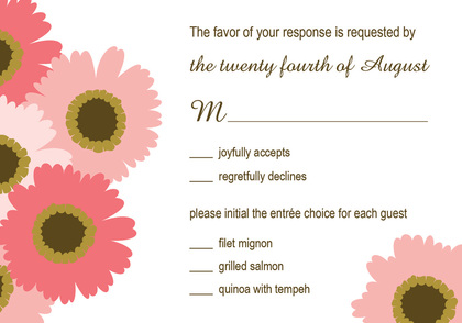 Modern Yellow Floral RSVP Cards