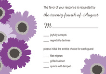 Lovely Lavender Floral RSVP Cards