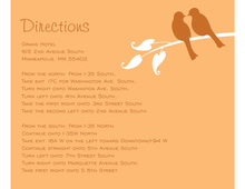 Fresh Orange Lovely Birds Enclosure Cards