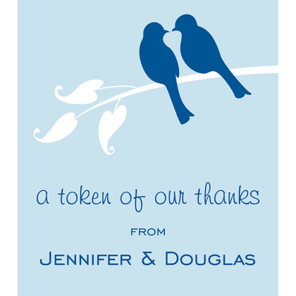 Classy Blue Lovely Birds Wedding Invitations