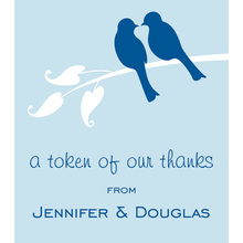 Blue Lovely Wedding Birds Stickers