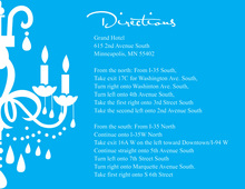 White Chandelier Silhouette Blue Enclosure Cards