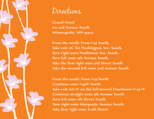 Floral String Fresh Orange Enclosure Cards