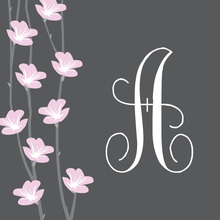 Floral String Modern Grey Stickers