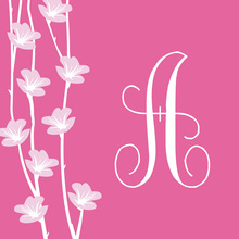 Beautiful Floral String Pink Stickers