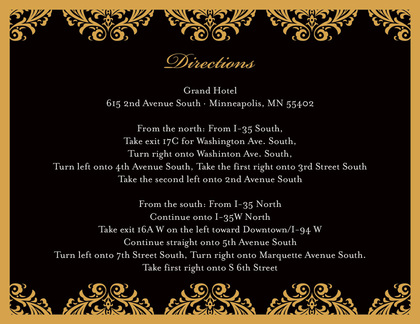 Rich Golden Damask Enclosure Cards