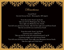 Gold Damask Modern Black Enclosure Cards