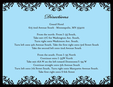 Formal Damask Blue Enclosure Cards
