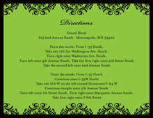 Damask Modern Green Enclosure Cards