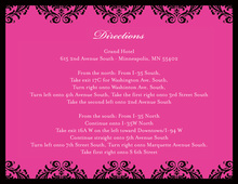 Lovely Damask Hot Pink Enclosure Cards