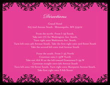 Lovely Damask Hot Pink Enclosure Cards