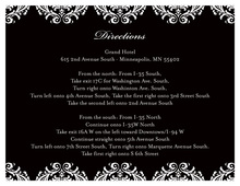 White Damask over Black Enclosure Cards