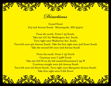 Exquisite Damask Yellow Enclosure Cards