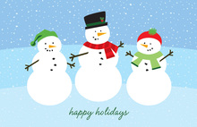 Snowman Family Fun Folded Greeting Cards
