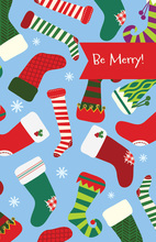 Many Merry Stockings Folded Greeting Cards