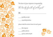 Heart In Bloom Orange RSVP Cards