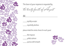 Heart In Bloom Purple RSVP Cards