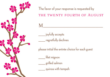 Classic Yellow Blossom RSVP Cards