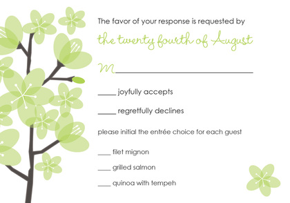 Modern Posies Modern Green Bridal Shower Invitations