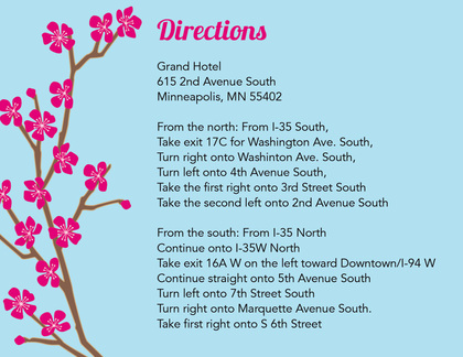 Classic Cherry Blossom Pink Enclosure Cards