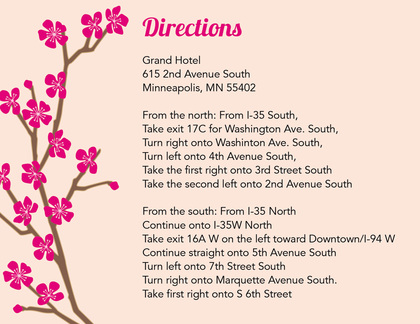 Classic Cherry Blossom White Enclosure Cards