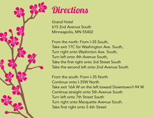 Classic Cherry Blossom Lime Enclosure Cards