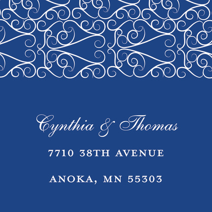 Exquisite Stylish Gate Blue Design Invitations