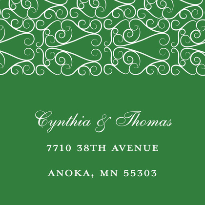 Charming Modern Green Thank You Cards