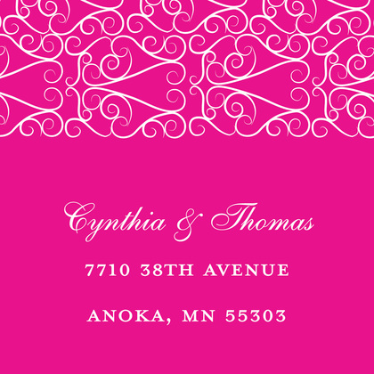 Lovely Simple Gate Design Hot Pink Wedding Invitation