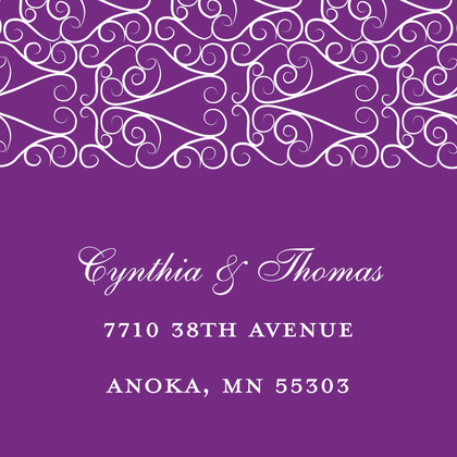 Party Gate Design Modern Purple Invitations