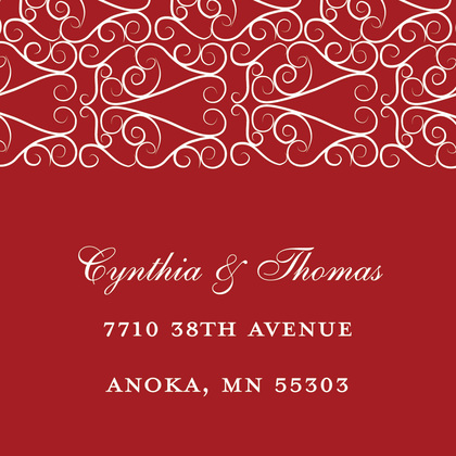 Classic Pattern Red Gate Wedding Invitations